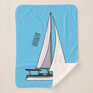 Couverture Sherpa Illustration de voilier