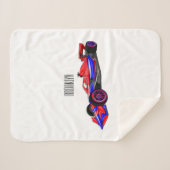 Couverture Sherpa Illustration de voiture de course professionnelle (Devant (Horizontal))
