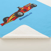 Couverture Sherpa Illustration de voitures de course à grande vitess (3/4)