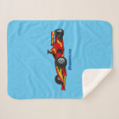 Couverture Sherpa Illustration de voitures de course à grande vitess (Devant (Horizontal))