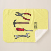 Couverture Sherpa Illustration des outils de menuiserie (Devant (Horizontal))