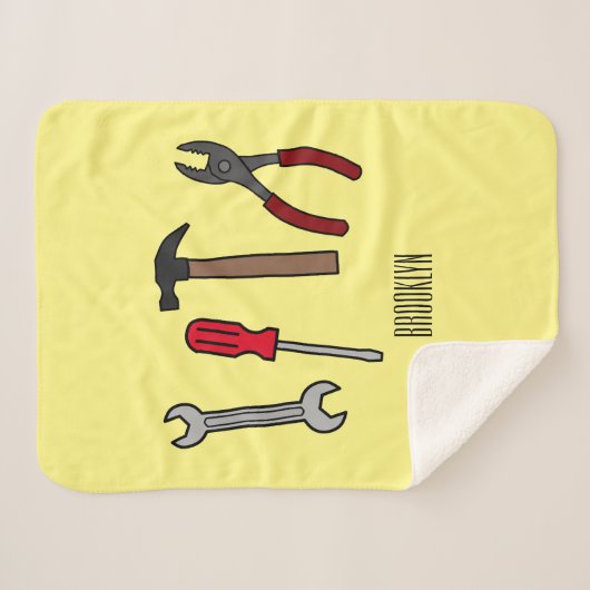 Couverture Sherpa Illustration des outils de menuiserie (Devant (Horizontal))