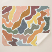 Couverture Sherpa Illustration des tons terre abstraits modernes. (Devant (Horizontal))