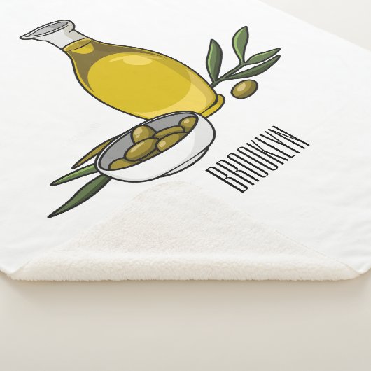 Couverture Sherpa Illustration d'huile d'olive (3/4)