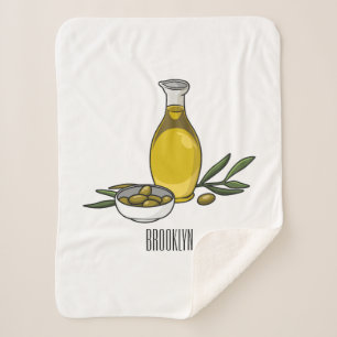 Couverture Sherpa Illustration d'huile d'olive