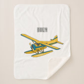 Couverture Sherpa Illustration d'hydravion (Devant)