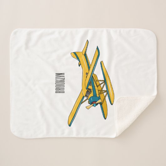 Couverture Sherpa Illustration d'hydravion (Devant (Horizontal))