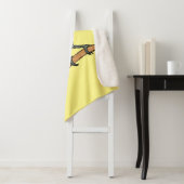 Couverture Sherpa Illustration d'oiseau de jay bleu (En situation)