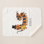 Couverture Sherpa Illustration drôle de dessin animé centipede (Devant (Horizontal))