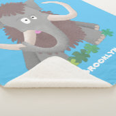 Couverture Sherpa Illustration drôle de mammouth laineux (3/4)