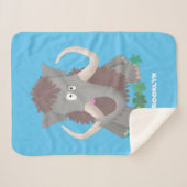 Couverture Sherpa Illustration drôle de mammouth laineux (Devant (Horizontal))