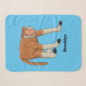 Couverture Sherpa Illustration drôle de singe proboscis (Devant (Horizontal))