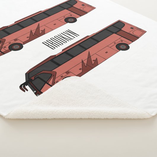 Couverture Sherpa Illustration du bus (3/4)