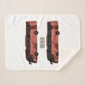 Couverture Sherpa Illustration du bus (Devant (Horizontal))