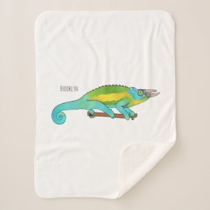Couverture Sherpa Illustration du caméléon de Jackson