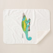 Couverture Sherpa Illustration du caméléon de Jackson (Devant (Horizontal))