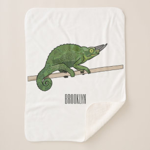Couverture Sherpa Illustration du caméléon de Jackson