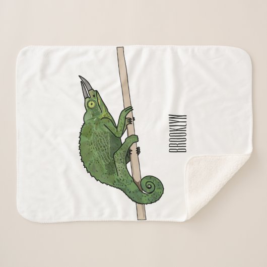 Couverture Sherpa Illustration du caméléon de Jackson (Devant (Horizontal))