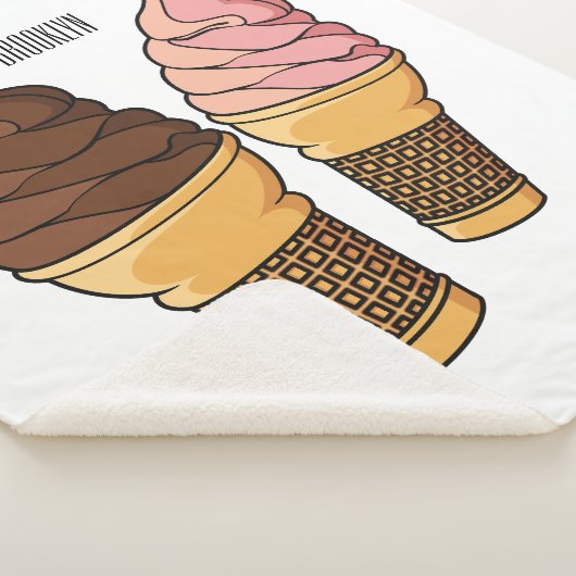 Couverture Sherpa Illustration du cône de crème glacée (3/4)