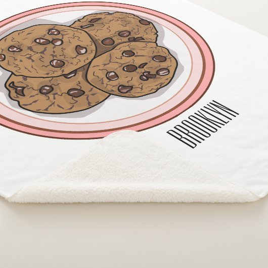 Couverture Sherpa Illustration du cookie de puce à chocolat (3/4)