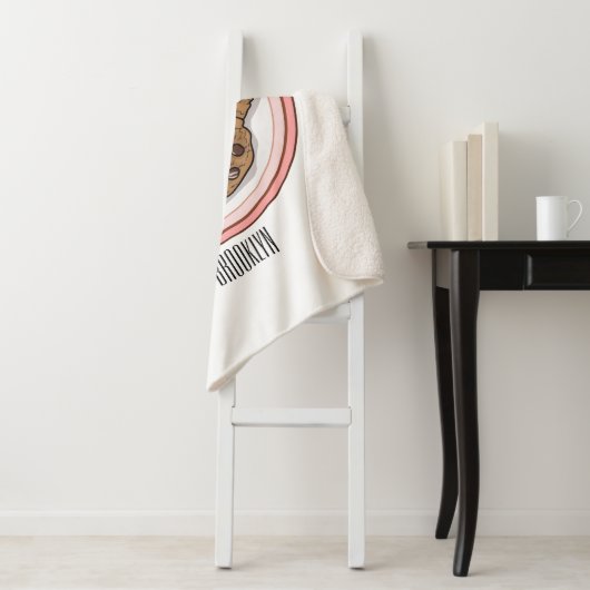 Couverture Sherpa Illustration du cookie de puce à chocolat (En situation)