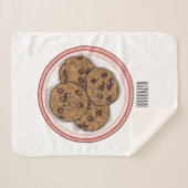 Couverture Sherpa Illustration du cookie de puce à chocolat (Devant (Horizontal))