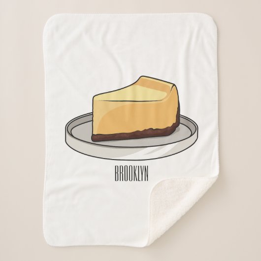 Couverture Sherpa Illustration du dessin animé Cheesecake (Devant)