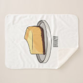 Couverture Sherpa Illustration du dessin animé Cheesecake (Devant (Horizontal))