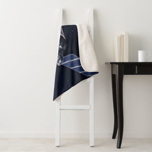 Couverture Sherpa Illustration Du Dragon Xl Spacecraft. (En situation)