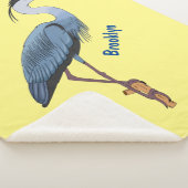 Couverture Sherpa Illustration du grand héron bleu (3/4)