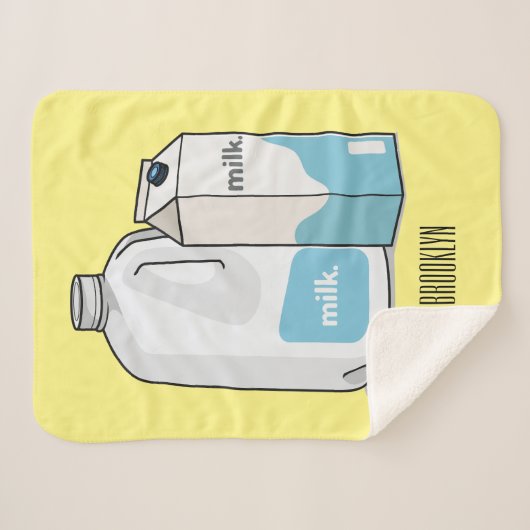 Couverture Sherpa Illustration du lait (Devant (Horizontal))