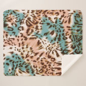 Couverture Sherpa Illustration du motif léopard, poster de animal (Devant (Horizontal))