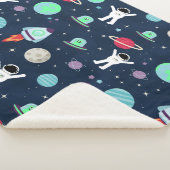 Couverture Sherpa Illustration du Motif spatial (3/4)