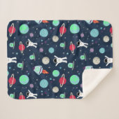 Couverture Sherpa Illustration du Motif spatial (Devant (Horizontal))