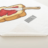 Couverture Sherpa Illustration du pain et de la confiture (3/4)