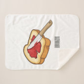 Couverture Sherpa Illustration du pain et de la confiture (Devant (Horizontal))