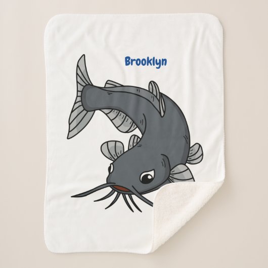 Couverture Sherpa Illustration du poisson-chat mignon (Devant)
