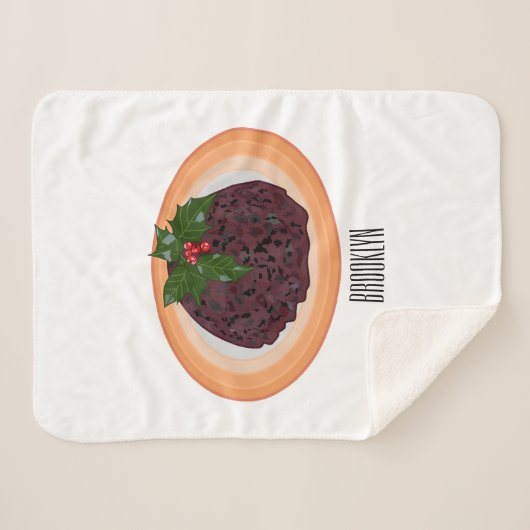 Couverture Sherpa Illustration du pudding de Noël (Devant (Horizontal))