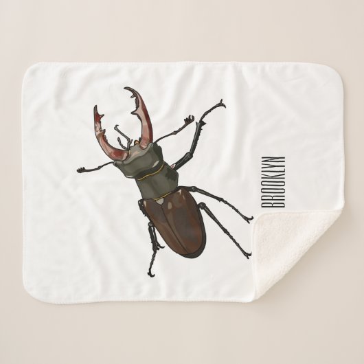 Couverture Sherpa Illustration du scarabée de stade (Devant (Horizontal))