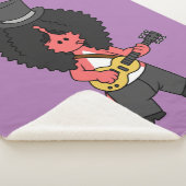 Couverture Sherpa Illustration D'Un Allosaurus Habillé En Étoile Roc (3/4)