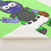 Couverture Sherpa Illustration D'Un Capteur De Baseball Parasaurolop (3/4)