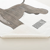 Couverture Sherpa Illustration d'un chien hound afghan (3/4)