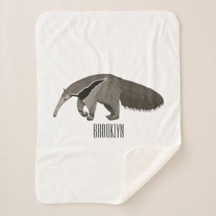 Couverture Sherpa Illustration d'un dessin animé d'Anteater