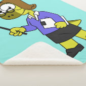 Couverture Sherpa Illustration D'Un Enseignant Pachycéphalosaure. (3/4)