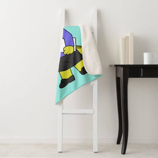 Couverture Sherpa Illustration D'Un Enseignant Pachycéphalosaure. (En situation)