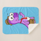 Couverture Sherpa Illustration D'Un Homme D'Affaires Pachycéphalosau (Devant (Horizontal))