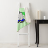 Couverture Sherpa Illustration D'Un Joueur De Baseball Brontosaurus. (En situation)