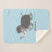 Couverture Sherpa Illustration d'un mammouth laineux mou (Devant (Horizontal))