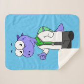 Couverture Sherpa Illustration D'Un Médecin Spinosaure. (Devant (Horizontal))