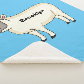 Couverture Sherpa Illustration d'un mouton joyeux (3/4)
